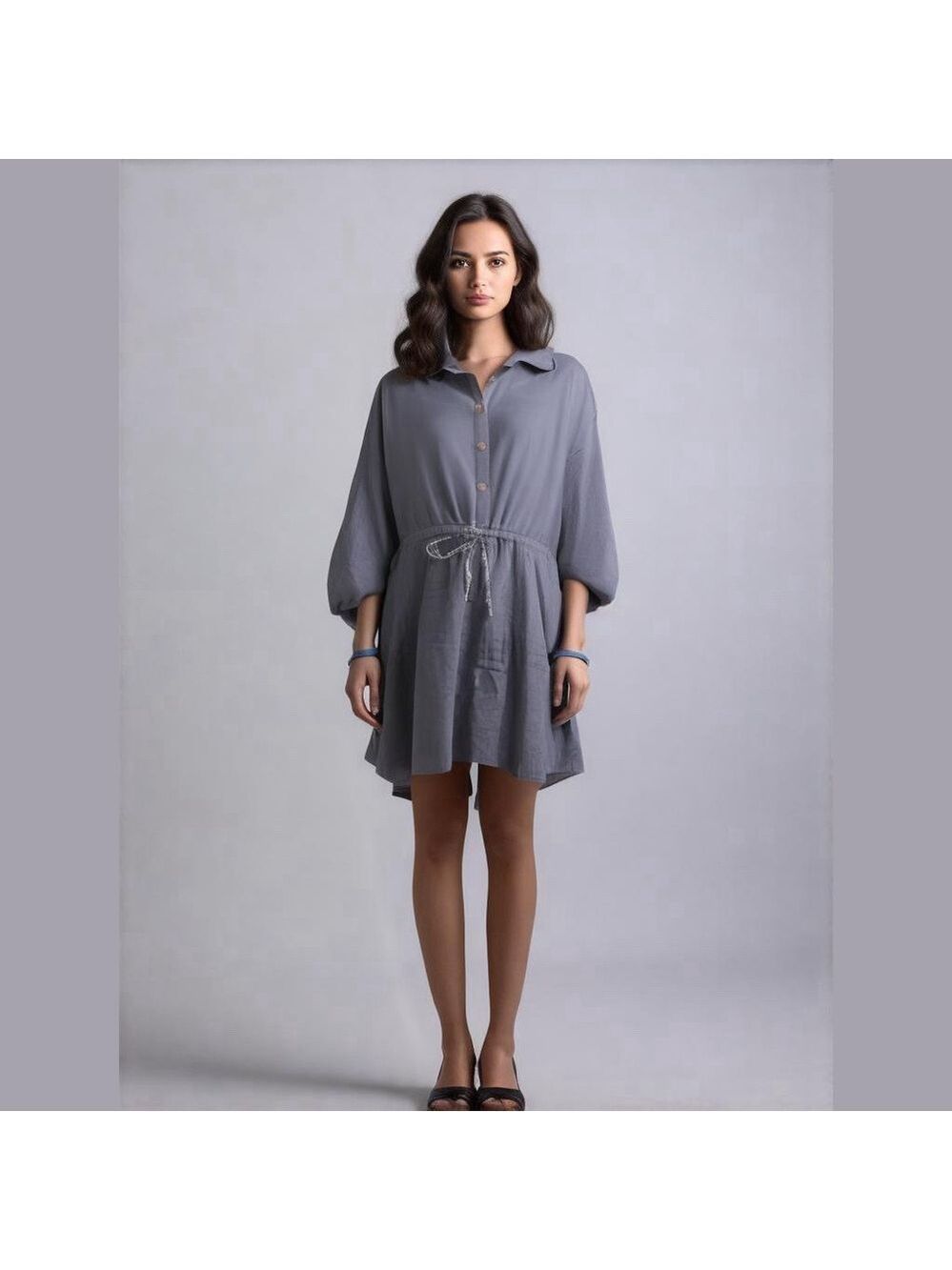 SEPT&CO. Boutique Dress Blue Shirt Dress